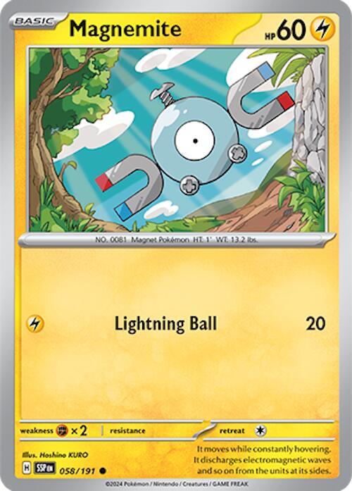 Magnemite Common SV08: Surging Sparks 058/191 NM