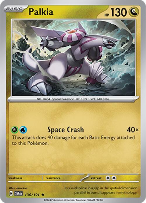 Palkia Rare SV08: Surging Sparks 136/191 NM