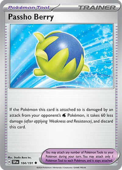 Passho Berry Uncommon SV08: Surging Sparks 184/191 NM