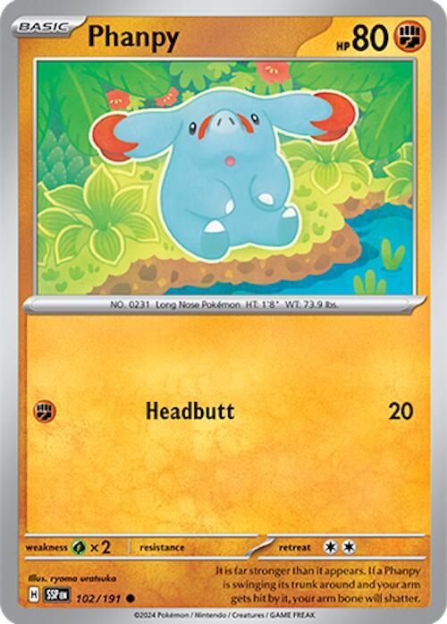 Phanpy - 102/191 Common SV08: Surging Sparks 102/191 NM
