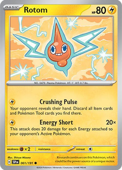 Rotom Common SV08: Surging Sparks 061/191 NM