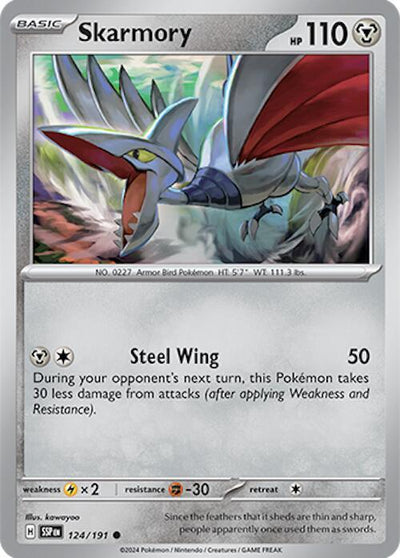 Skarmory - 124/191 Common SV08: Surging Sparks 124/191 NM