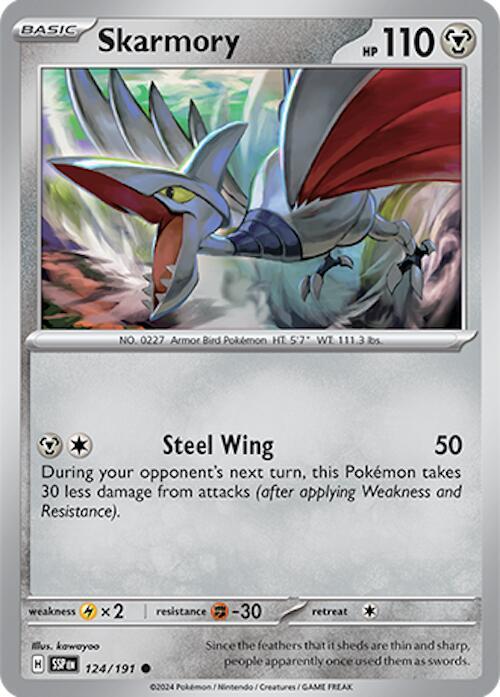 Skarmory - 124/191 Common SV08: Surging Sparks 124/191 NM