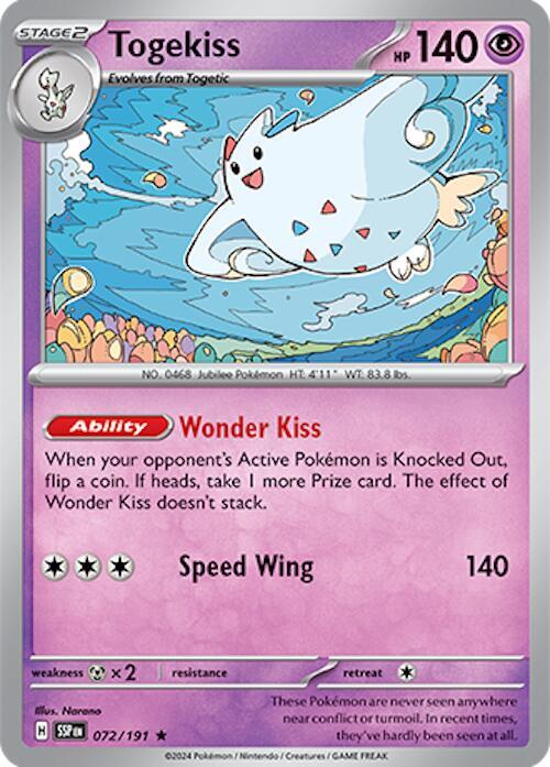 Togekiss Rare SV08: Surging Sparks 072/191 NM