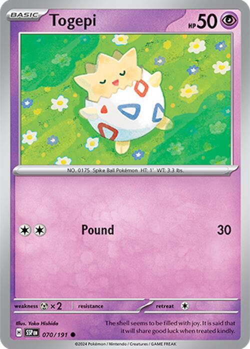 Togepi Common SV08: Surging Sparks 070/191 NM