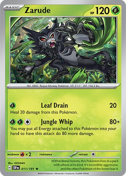 Zarude Rare SV08: Surging Sparks 011/191 NM