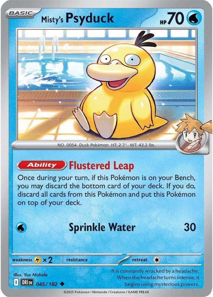 Misty's Psyduck 045/182 Uncommon SV10: Destined Rivals NM