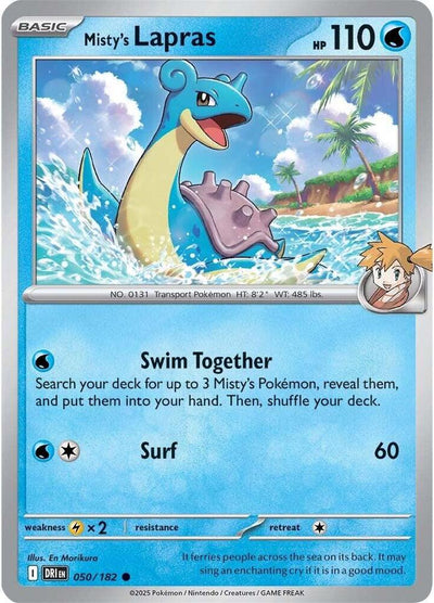 Misty's Lapras 050/182 Common SV10: Destined Rivals NM