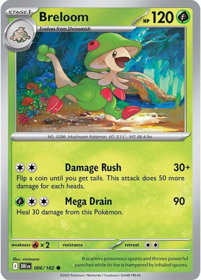 Breloom 006/182 Common SV10: Destined Rivals NM