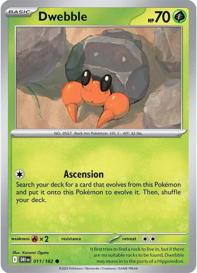 Dwebble 011/182 Common SV10: Destined Rivals NM