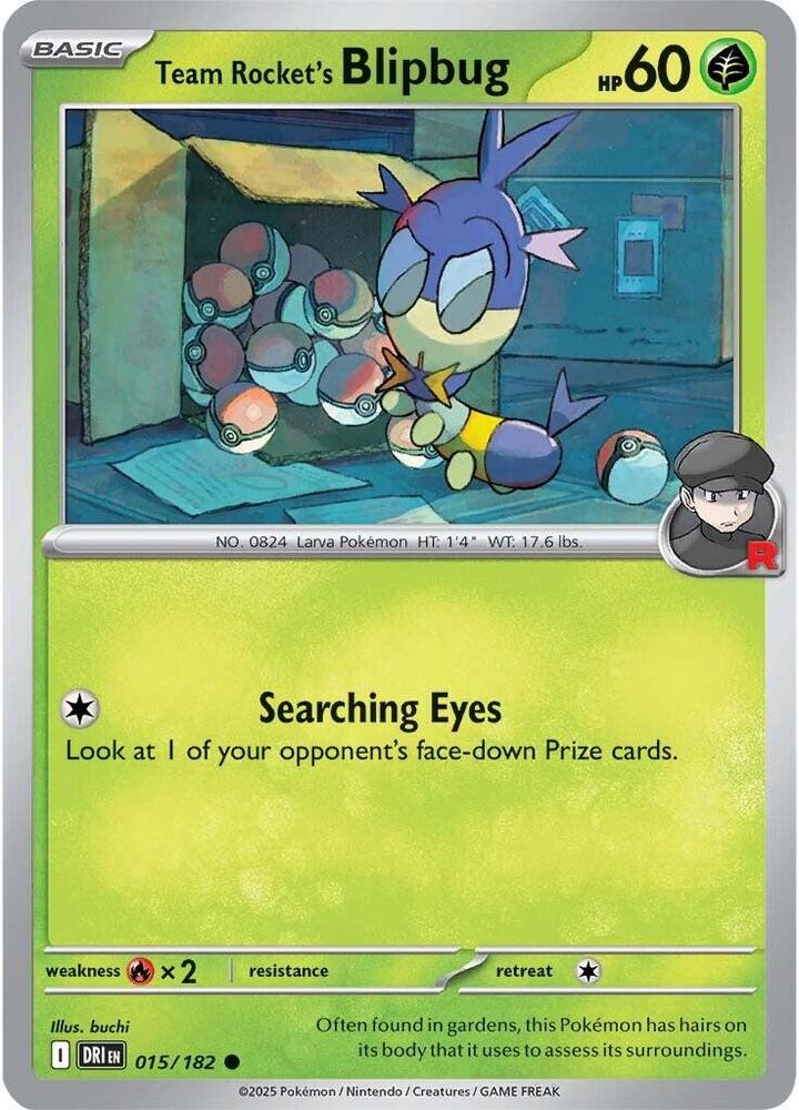Team Rocket's Blipbug 015/182 Common SV10: Destined Rivals NM