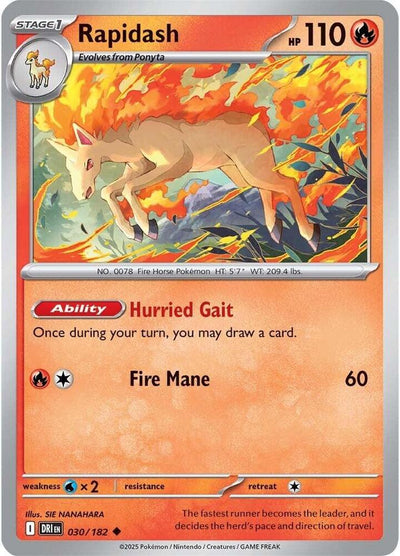 Rapidash - 030/182 030/182 Uncommon SV10: Destined Rivals NM