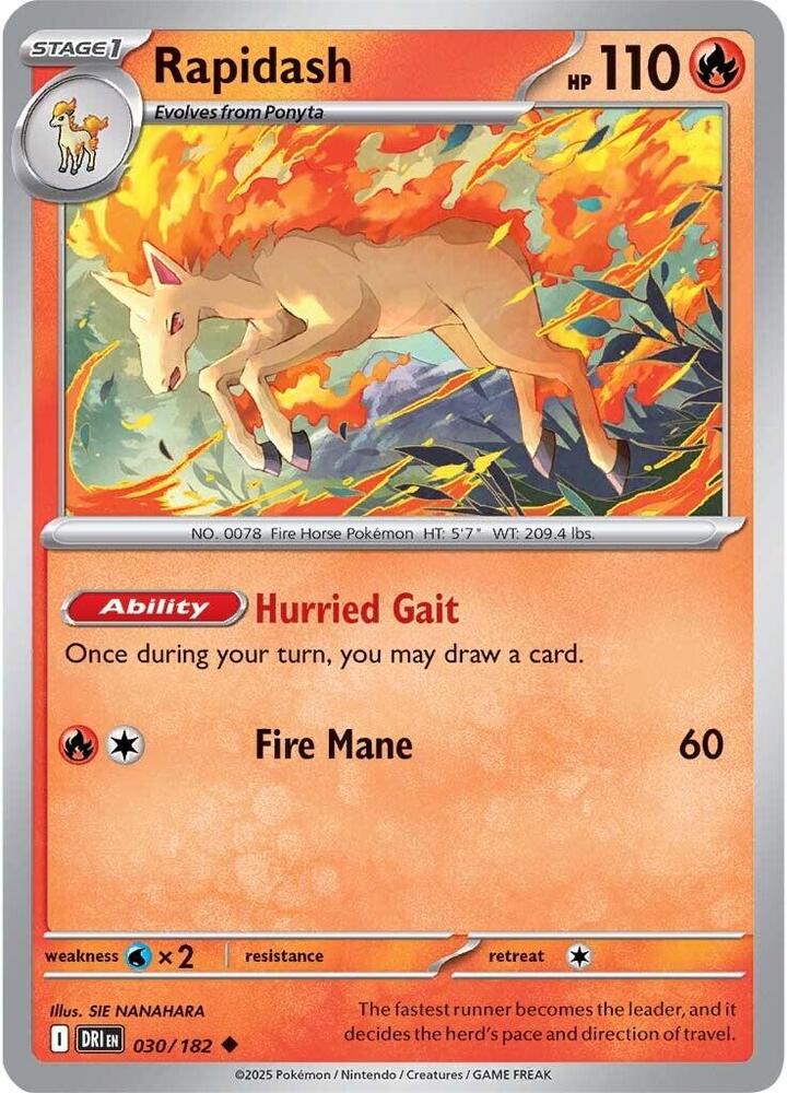 Rapidash - 030/182 030/182 Uncommon SV10: Destined Rivals NM