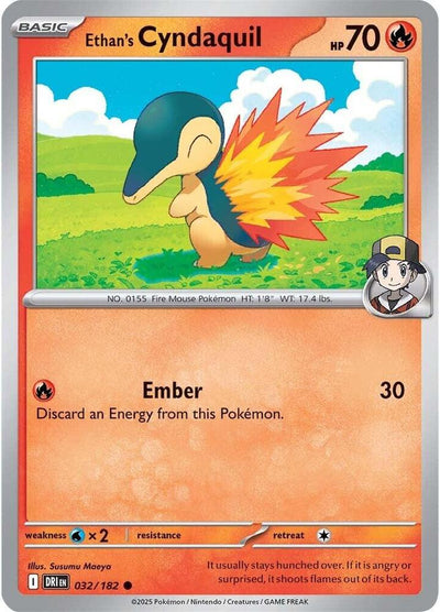 Ethan's Cyndaquil 032/182 Common SV10: Destined Rivals NM