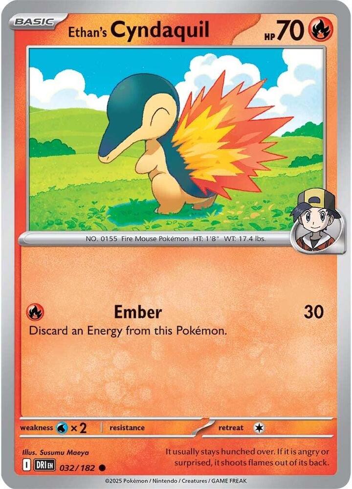 Ethan's Cyndaquil 032/182 Common SV10: Destined Rivals NM