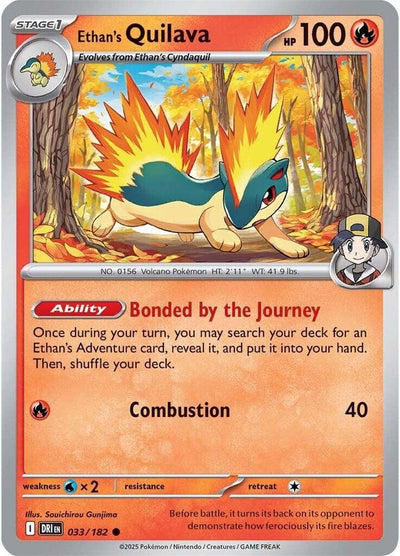 Ethan's Quilava 033/182 Common SV10: Destined Rivals NM