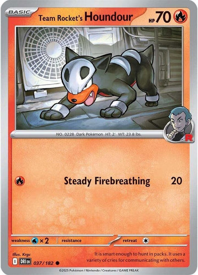 Team Rocket's Houndour 037/182 Common SV10: Destined Rivals NM
