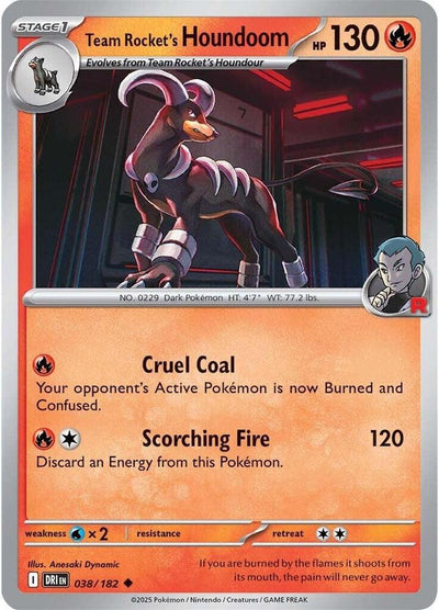 Team Rocket's Houndoom - 038/182 038/182 Uncommon SV10: Destined Rivals NM