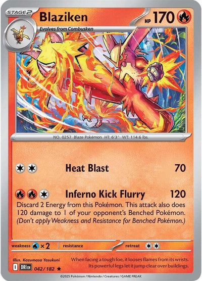 Blaziken - 042/182 042/182 Rare SV10: Destined Rivals NM