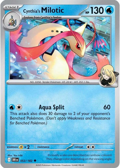Cynthia's Milotic 053/182 Uncommon SV10: Destined Rivals NM