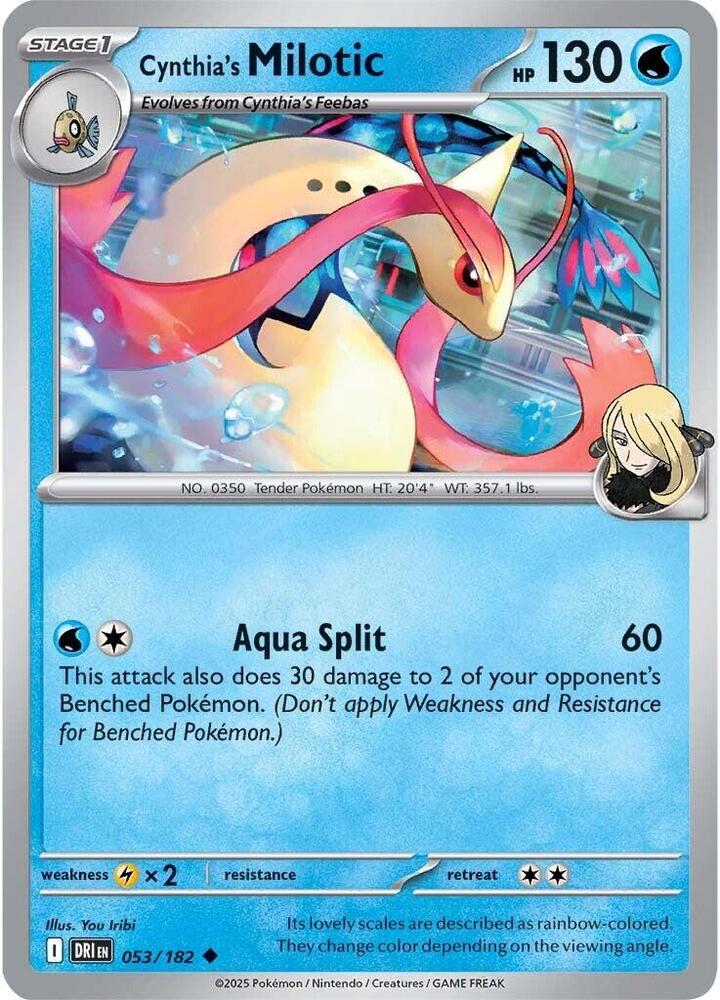 Cynthia's Milotic 053/182 Uncommon SV10: Destined Rivals NM