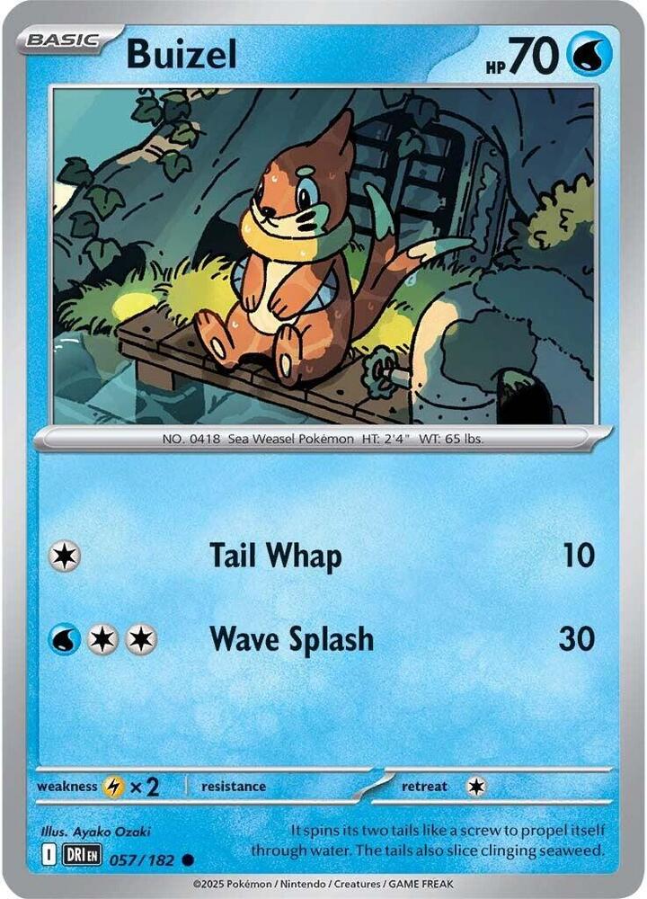 Buizel 057/182 Common SV10: Destined Rivals NM