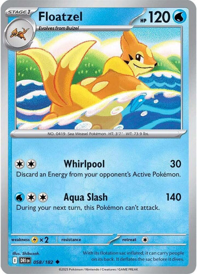 Floatzel 058/182 Uncommon SV10: Destined Rivals NM