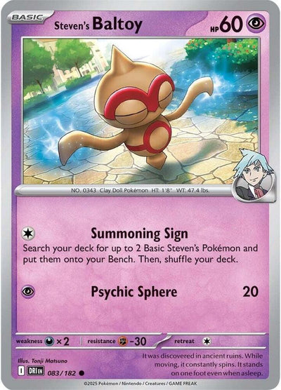 Steven's Baltoy 083/182 Common SV10: Destined Rivals NM
