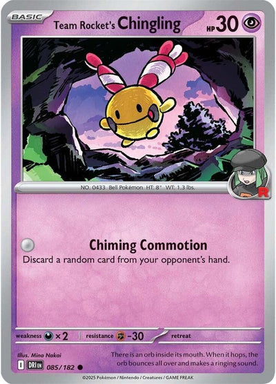 Team Rocket's Chingling 085/182 Common SV10: Destined Rivals NM