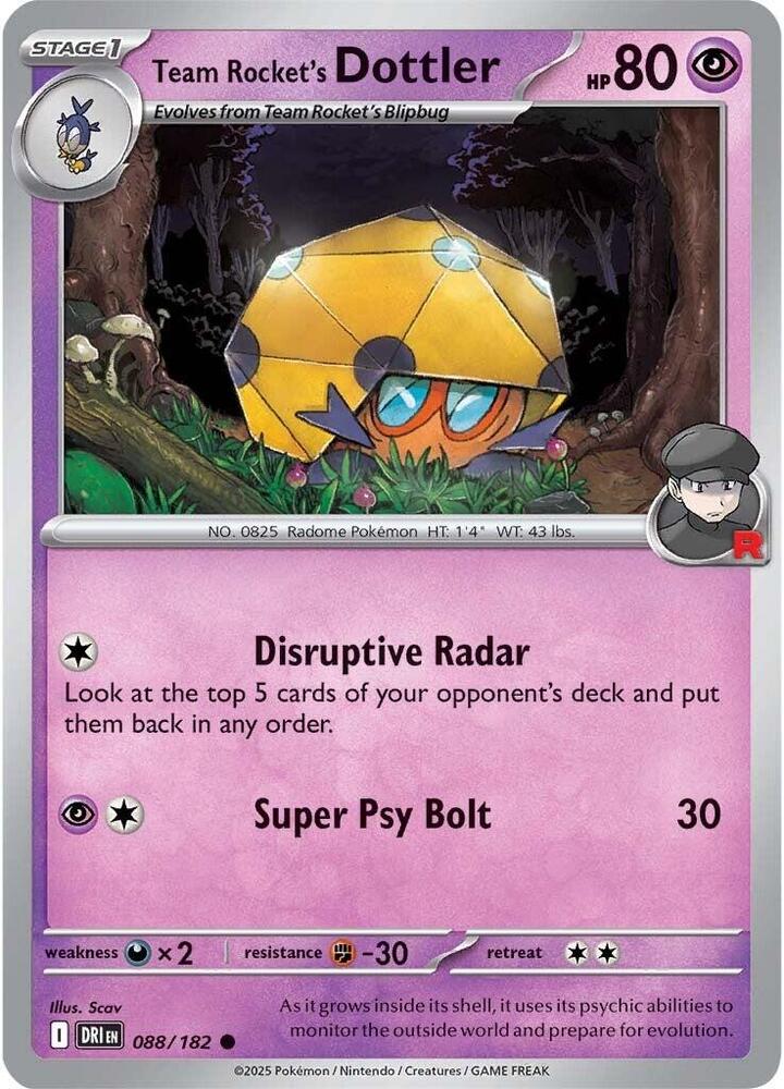 Team Rocket's Dottler 088/182 Common SV10: Destined Rivals NM