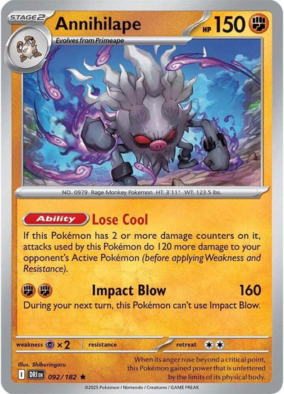 Annihilape 092/182 Rare SV10: Destined Rivals NM