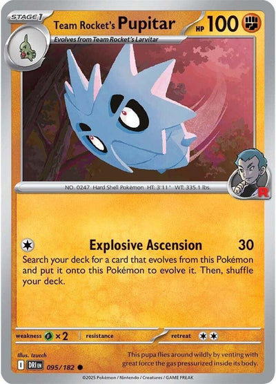 Team Rocket's Pupitar 095/182 Common SV10: Destined Rivals NM