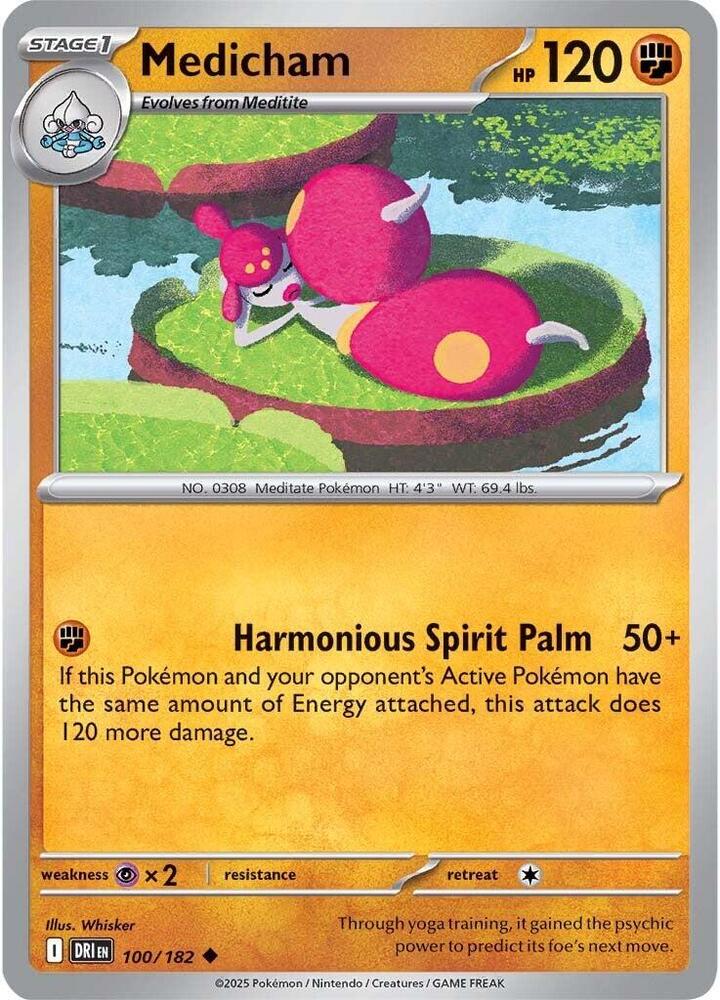 Medicham 100/182 Uncommon SV10: Destined Rivals NM