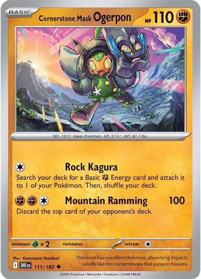 Cornerstone Mask Ogerpon 111/182 Uncommon SV10: Destined Rivals NM