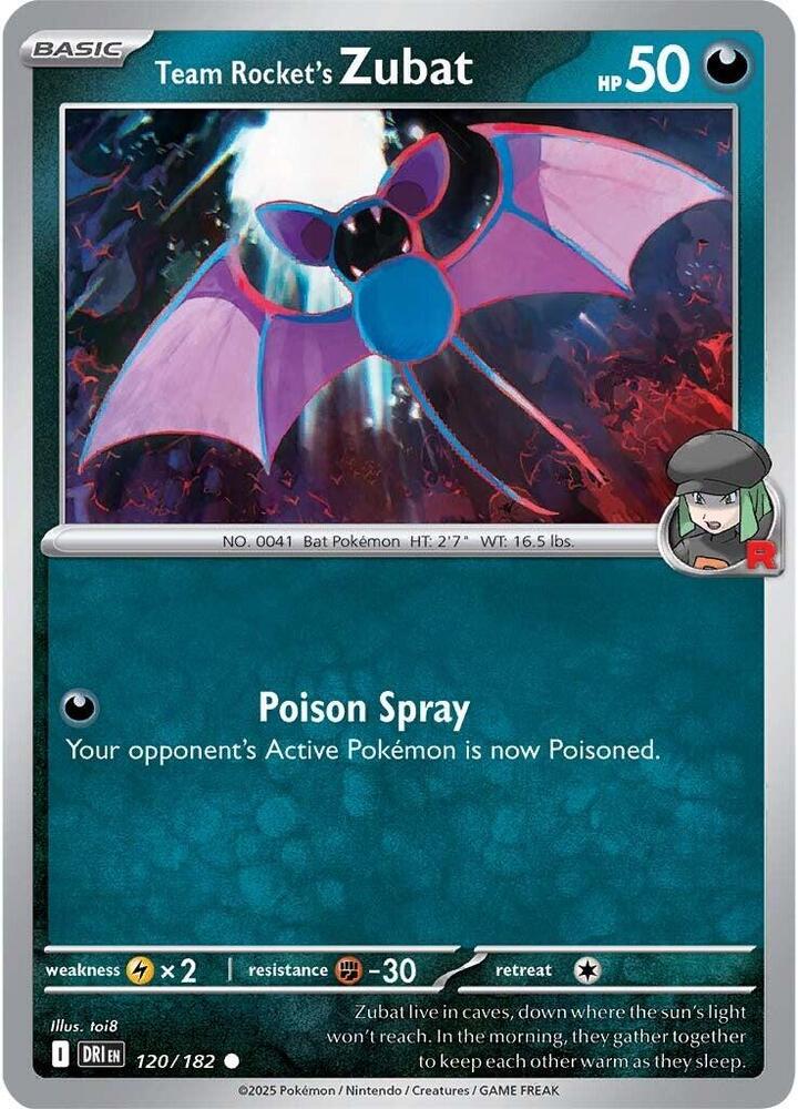 Team Rocket's Zubat 120/182 Common SV10: Destined Rivals NM