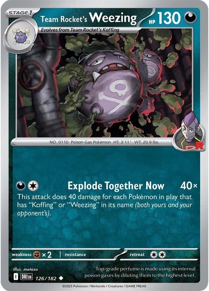Team Rocket's Weezing - 126/182 126/182 Uncommon SV10: Destined Rivals NM