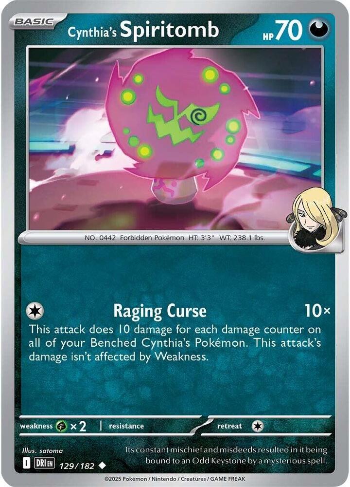 Cynthia's Spiritomb 129/182 Uncommon SV10: Destined Rivals NM