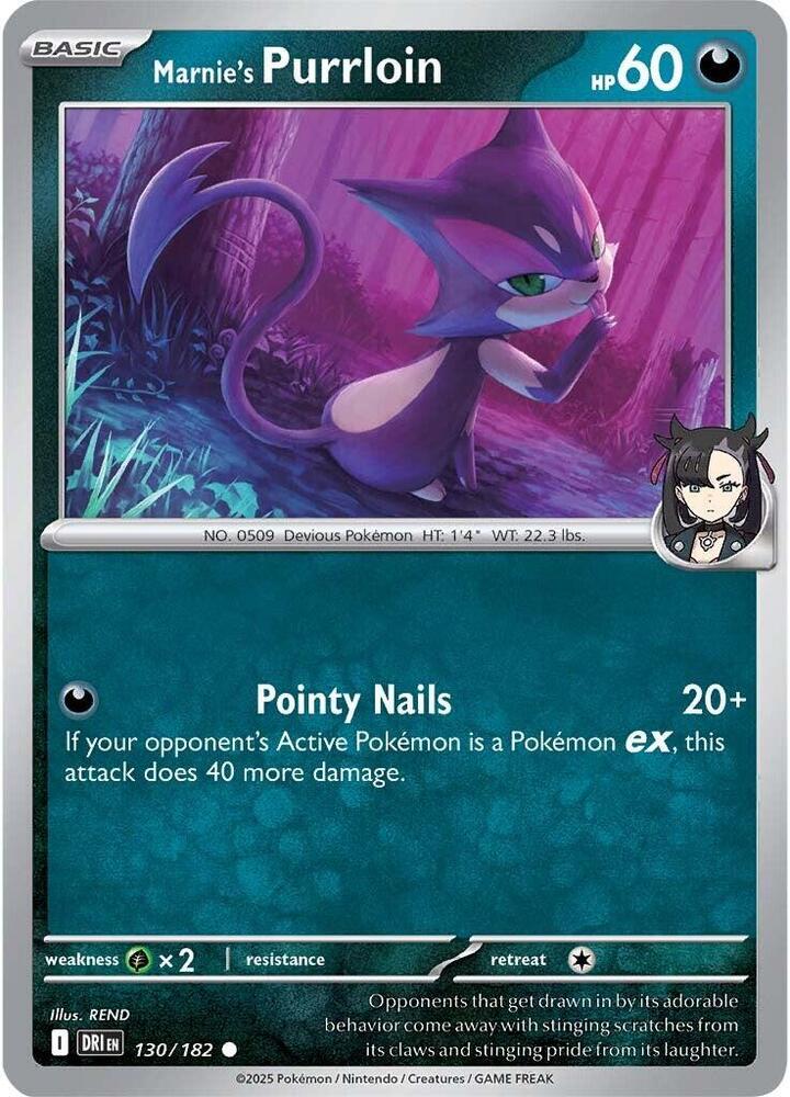 Marnie's Purrloin 130/182 Common SV10: Destined Rivals NM
