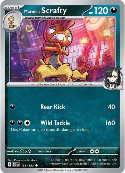 Marnie's Scrafty 133/182 Uncommon SV10: Destined Rivals NM
