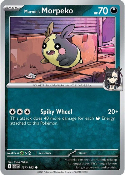 Marnie's Morpeko 137/182 Common SV10: Destined Rivals NM