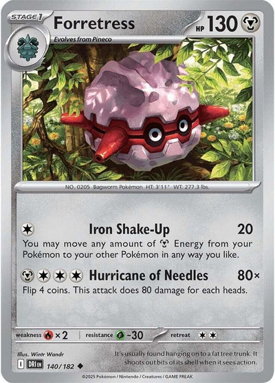 Forretress 140/182 Uncommon SV10: Destined Rivals NM