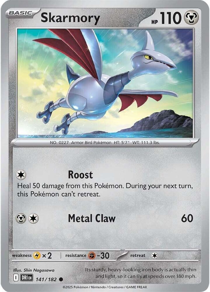 Skarmory 141/182 Common SV10: Destined Rivals NM