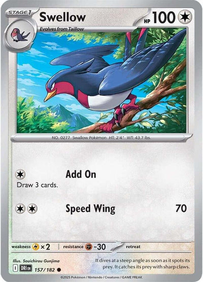 Swellow 157/182 Common SV10: Destined Rivals NM