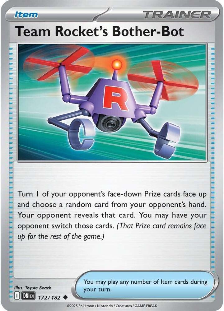 Team Rocket's Bother-Bot 172/182 Uncommon SV10: Destined Rivals NM