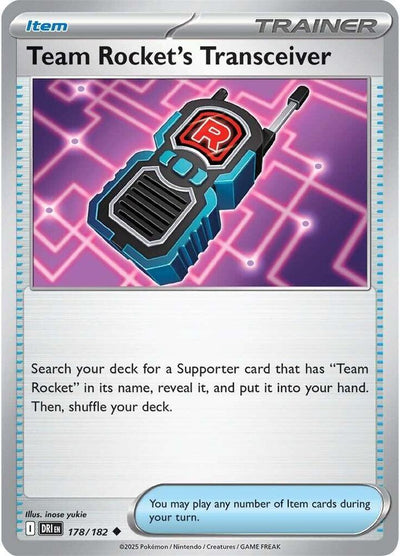 Team Rocket's Transceiver 178/182 Uncommon SV10: Destined Rivals NM