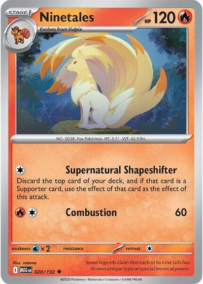 Ninetales Uncommon ME01: Mega Evolution 020/132 NM