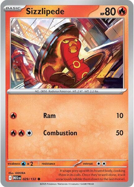 Sizzlipede Common ME01: Mega Evolution 029/132 NM
