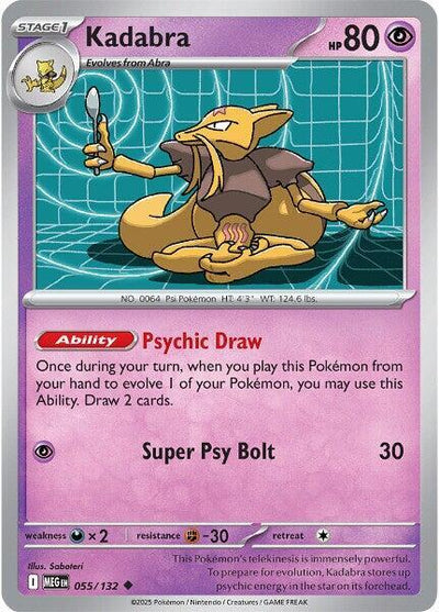 Kadabra Uncommon ME01: Mega Evolution 055/132 NM