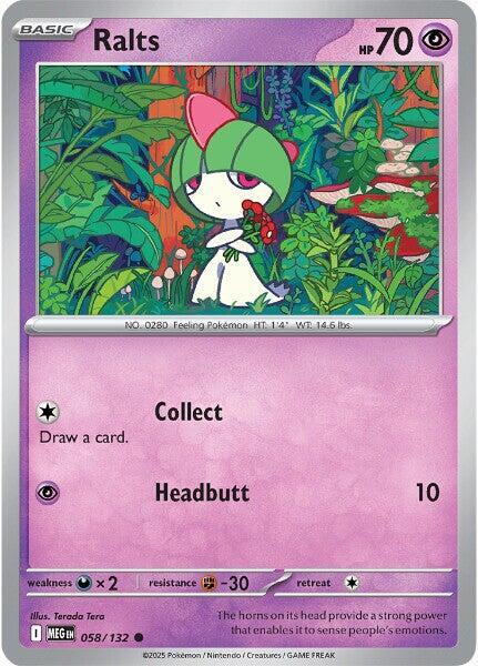Ralts Common ME01: Mega Evolution 058/132 NM