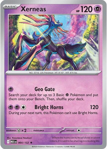 Xerneas Rare ME01: Mega Evolution 064/132 NM